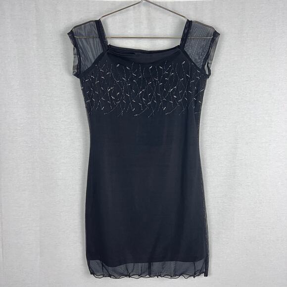 Vintage Jonathan Martin Y2K Sheer Mesh Mini Embroidered Whimsigoth Glam Party - Picture 1 of 5